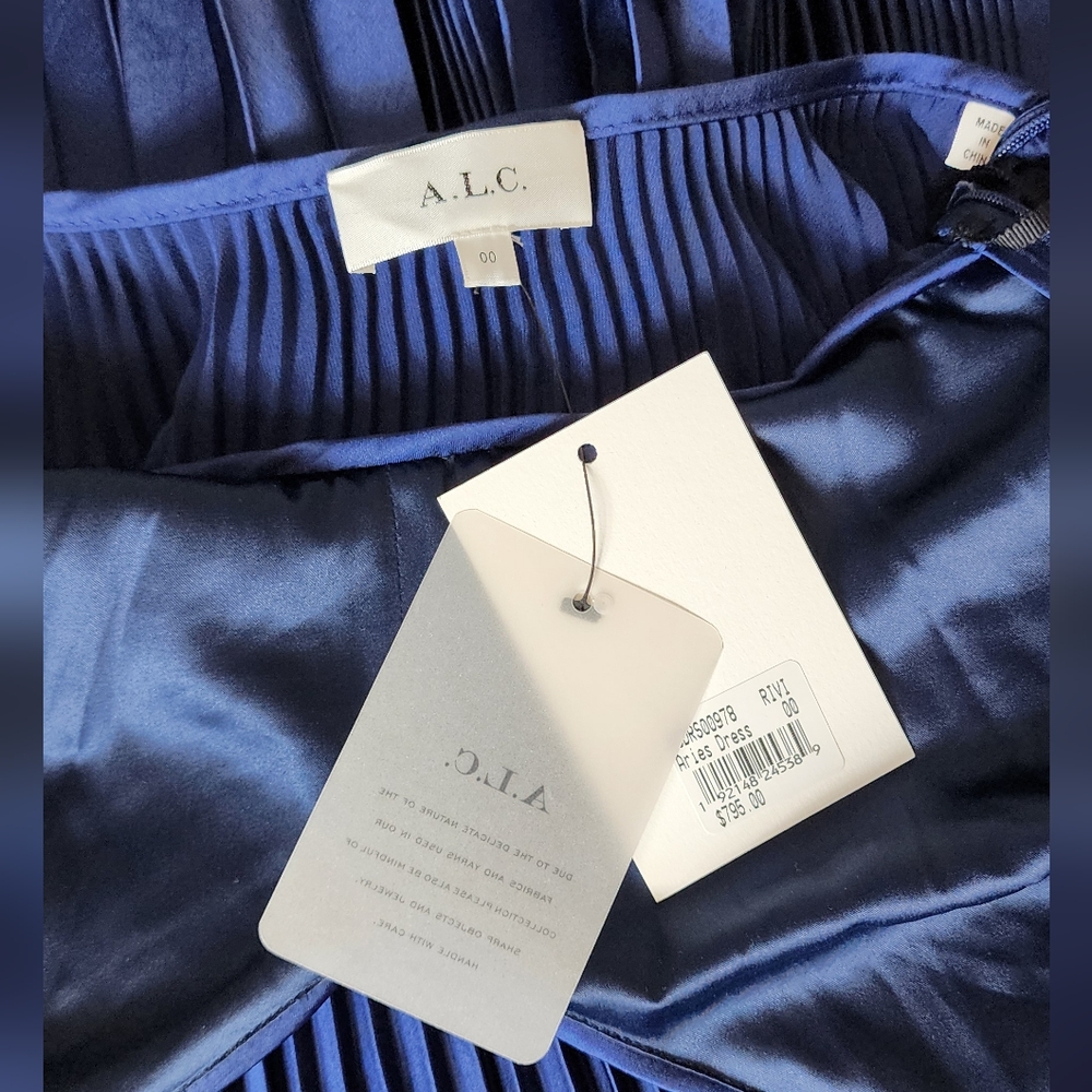 A.L.C Aries Satin Pleated Dress - Picture 13 of 13